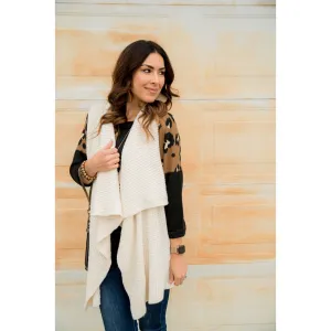 Waterproof Zippers Reinforced Seams Knitted Kimono Vest