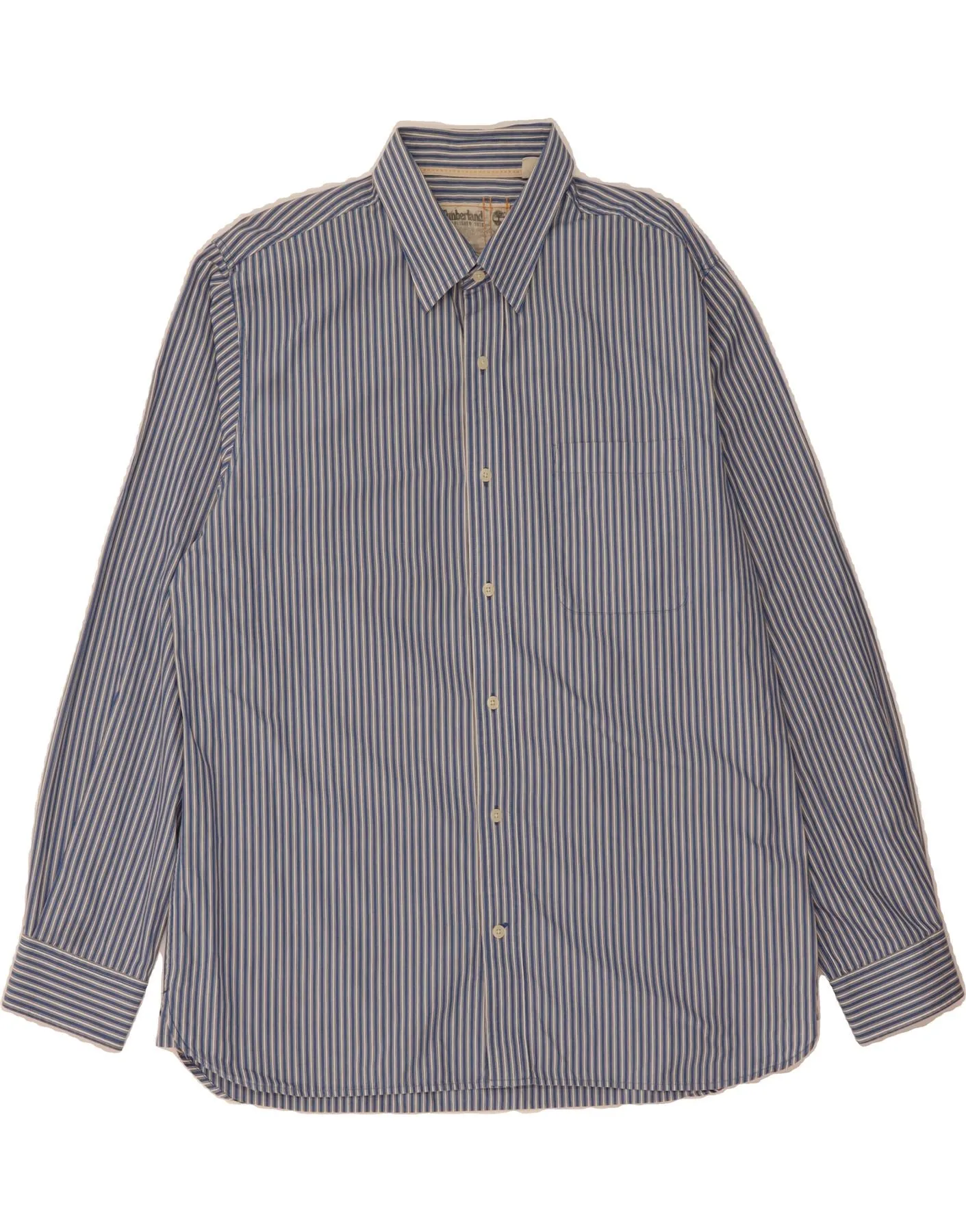 Versatile Clothing TIMBERLAND Mens Shirt XL Blue Striped Cotton