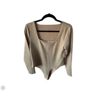 comfortable bodysuit Bodysuit By A New Day In Tan, Size: Xl
