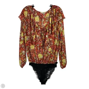 Bodysuit By Free People In Multi-colored, Size: Xs bodycon bodysuit