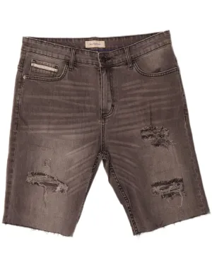 Outdoor Activity CALVIN KLEIN Mens Denim Shorts W34 Large Grey Cotton