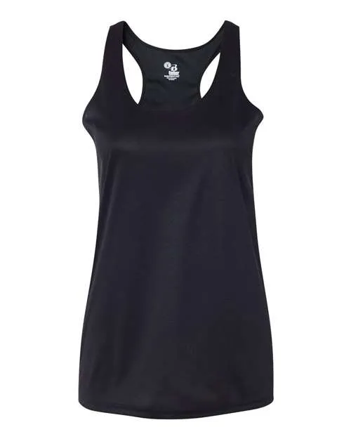 Timeless Design DoubleStitched Seams Badger 4166 Women??s B-Core Racerback Tank Top