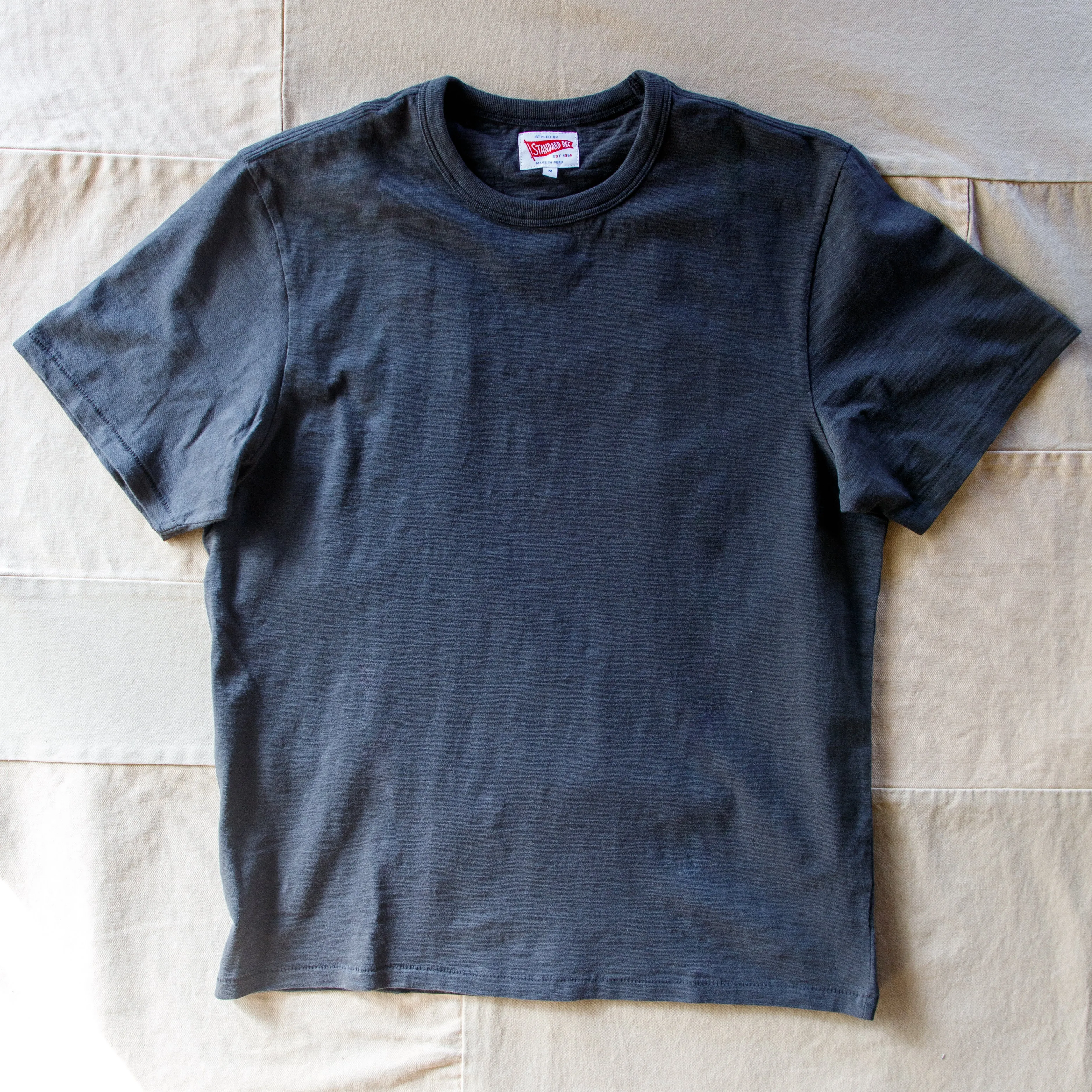 Comfy Casual Summer Ready Short Sleeve Slub T-shirt, Black