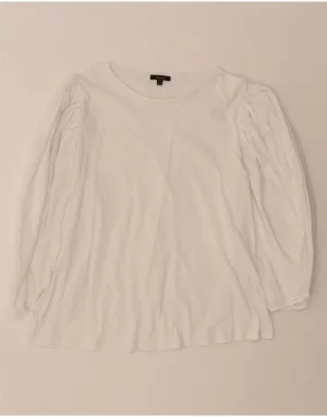 MASSIMO DUTTI Womens BEST SELL 3/4 Sleeve UK 14 Medium White Versatile Comfort Style Picnic