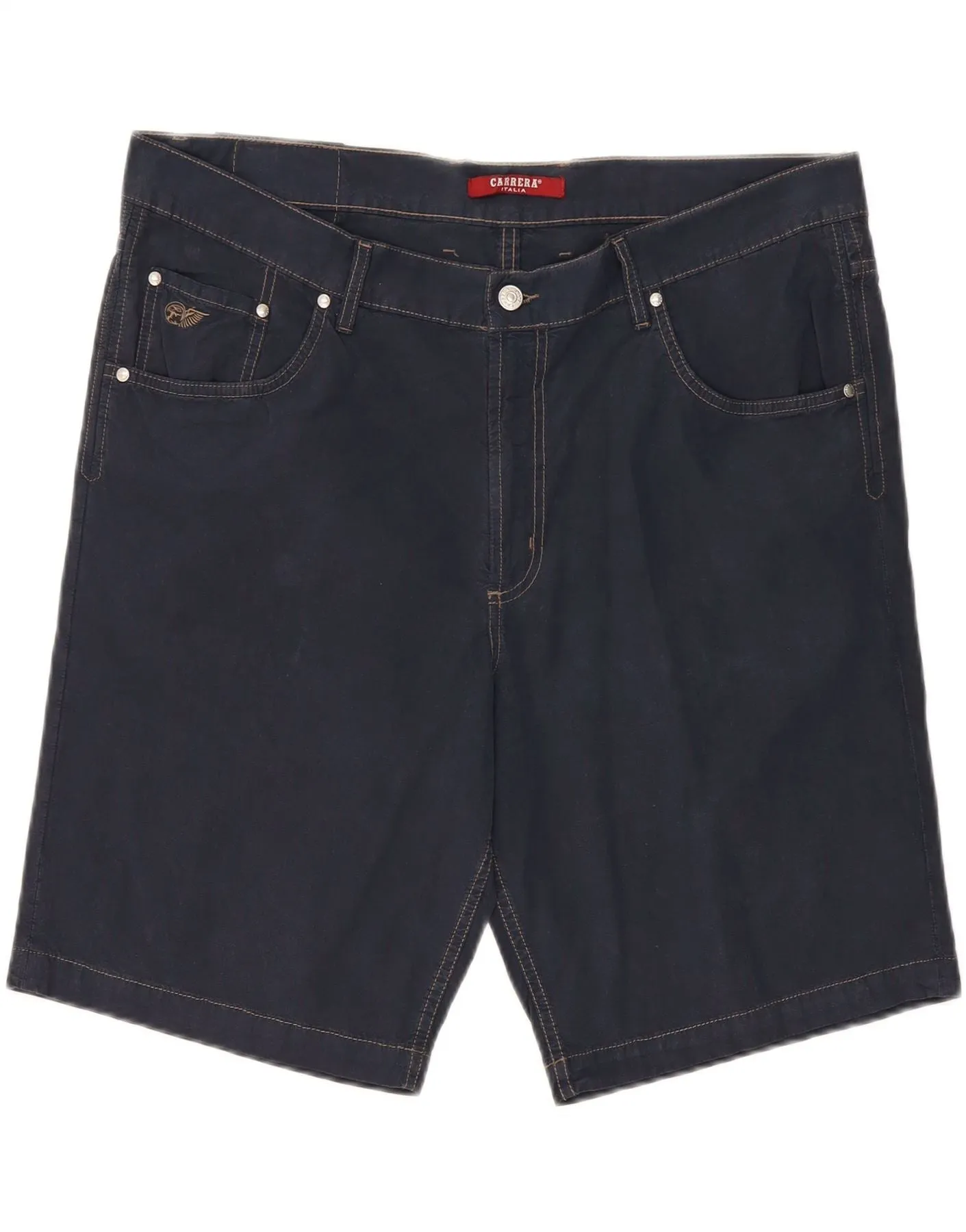 Light Motion Fit Tailored Fit CARRERA Mens Regular Fit Casual Shorts W40 XL Navy Blue Cotton
