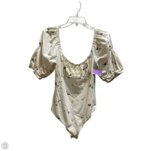 deep plunge bodysuit performance bodysuit Bodysuit By Free People In Cream, Size: M
