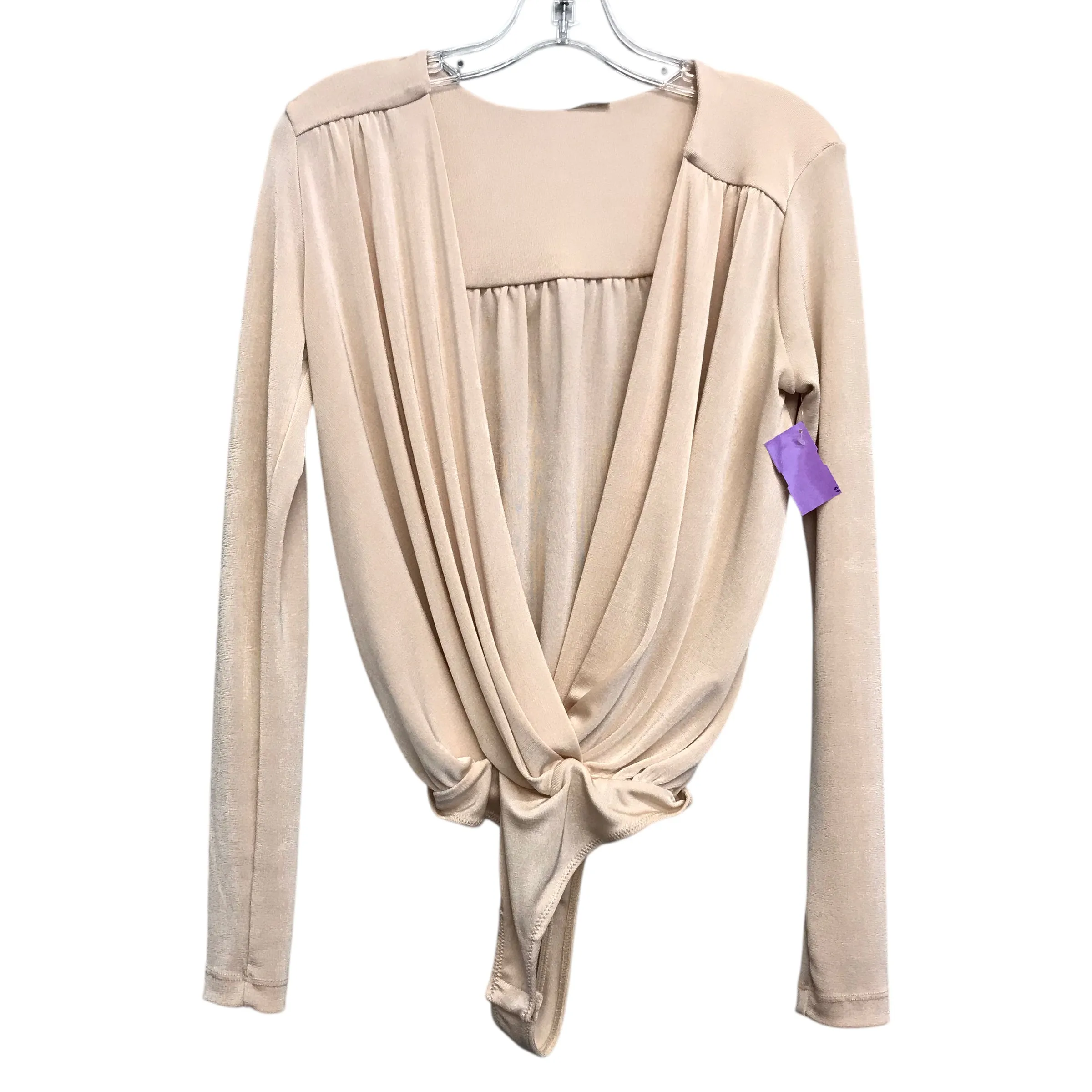 wool bodysuit Bodysuit By Free People In Peach, Size:S