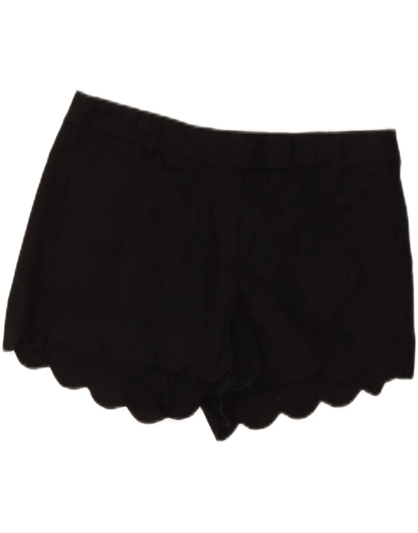 J. CREW Womens Chino Shorts US 10 Large W34 Black Linen Lightweight Comfort