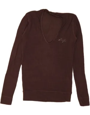Casual Essential LIU JO Womens BEST SELL Long Sleeve IT 44 Medium Brown Viscose