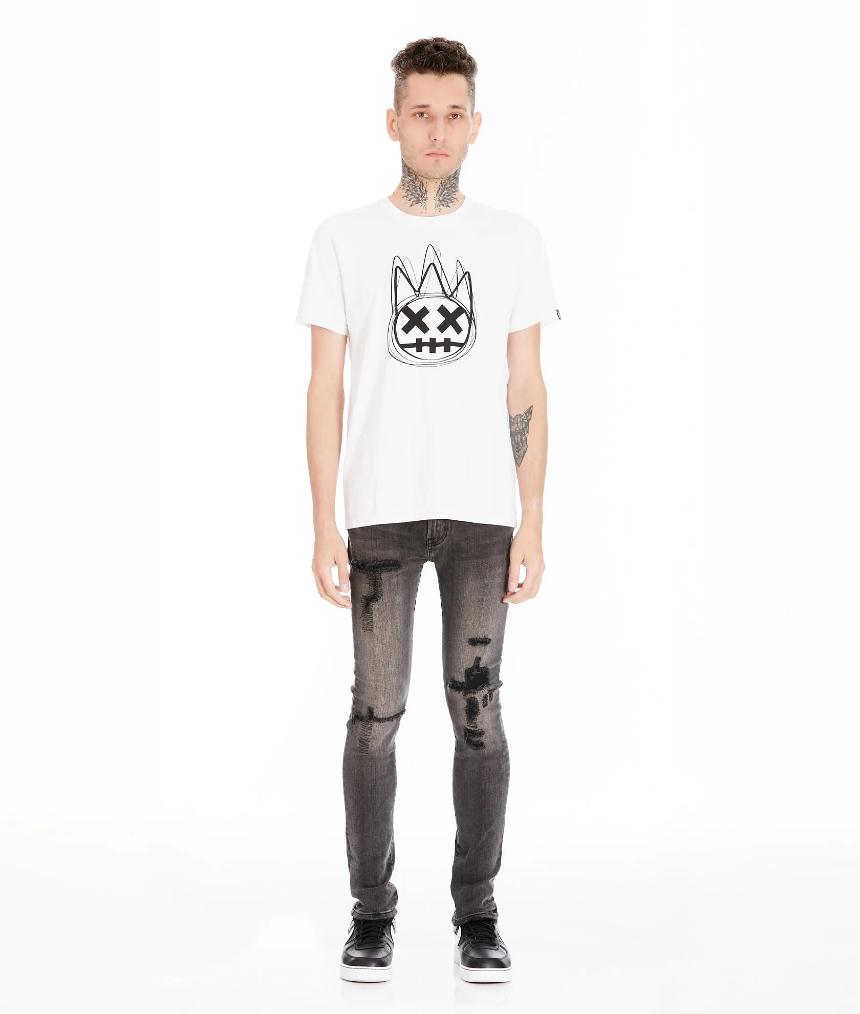 Morning Stroll Streetwear Fan PUNK SUPER SKINNY IN FLINT BLACK JEANS