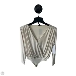 Bodysuit By Express In Cream, Size: Xs sustainable bodysuit