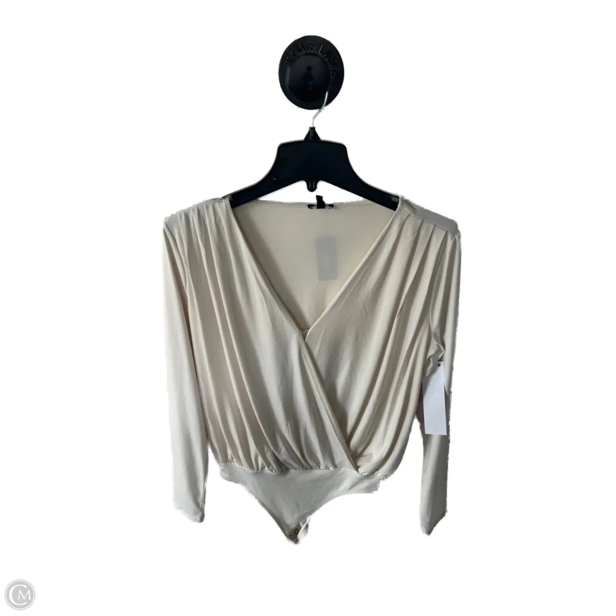 Bodysuit By Express In Cream, Size: Xs sustainable bodysuit