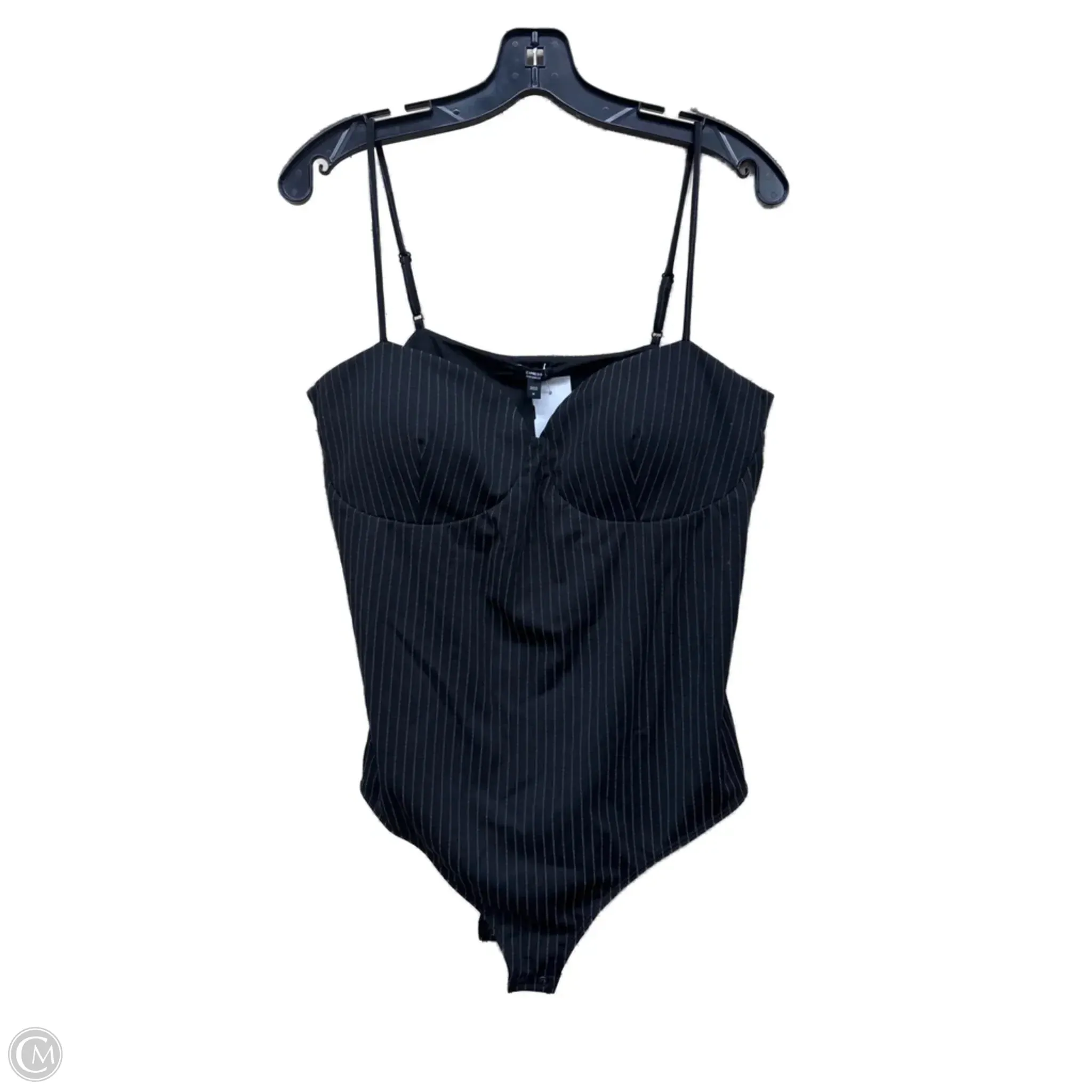 Bodysuit By Express In Striped Pattern, Size: M zipper bodysuit