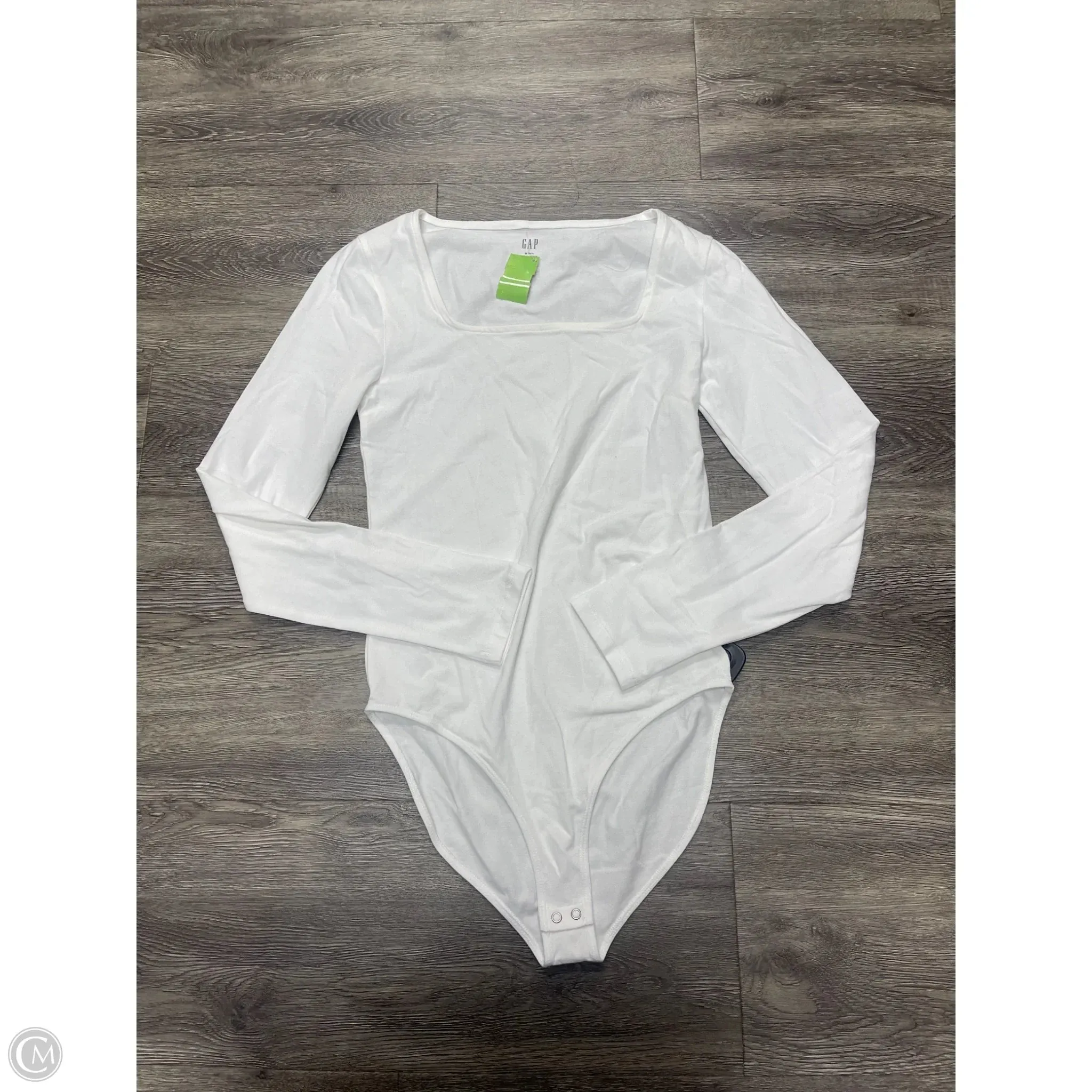 Bodysuit By Gap In White, Size: M layering bodysuit retro bodysuit