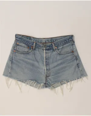 Lightweight Construction Wrinkle-Free LEVI'S Womens 501 Denim Shorts W34 Large Blue Cotton