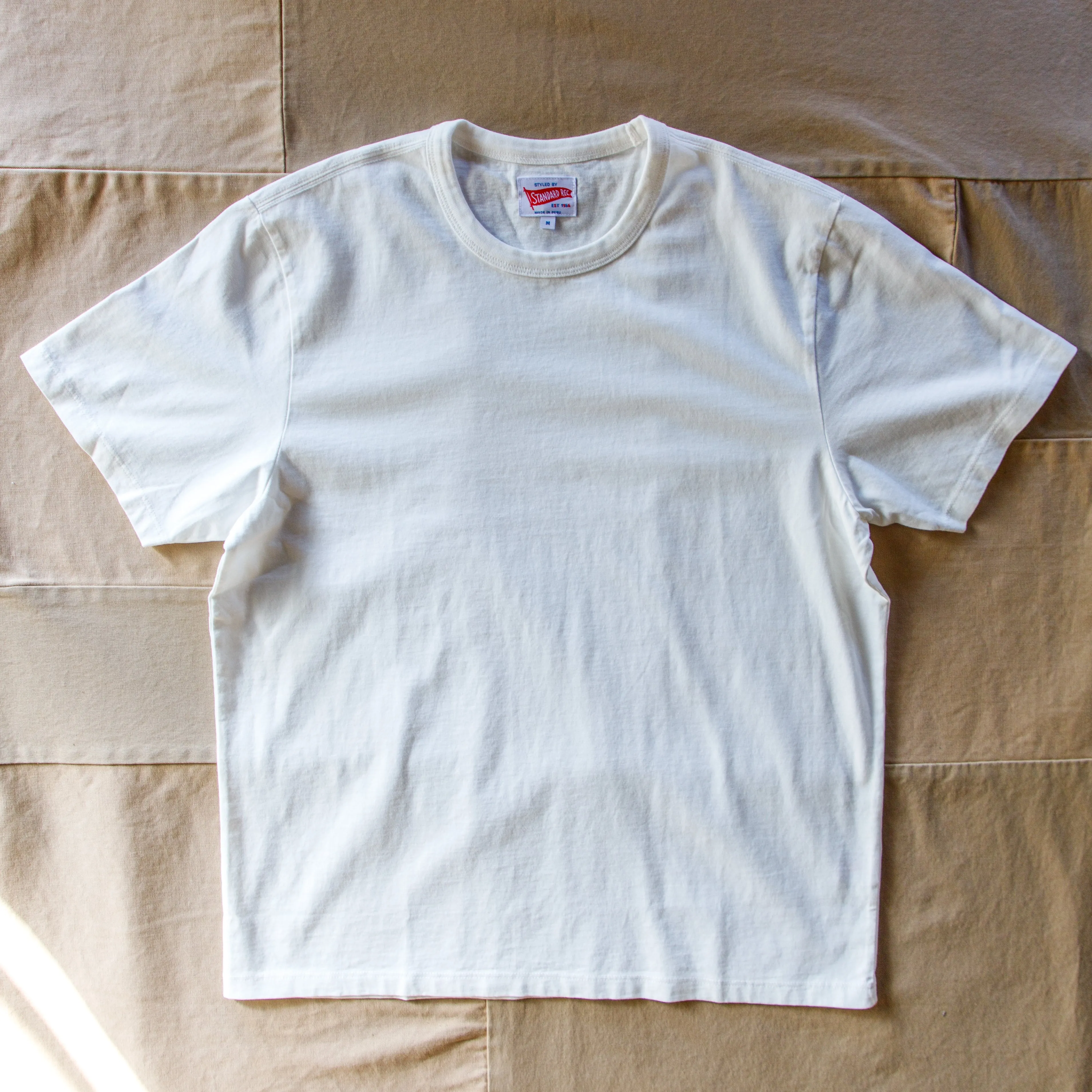 Breathable Look Short Sleeve Banner T-shirt, White
