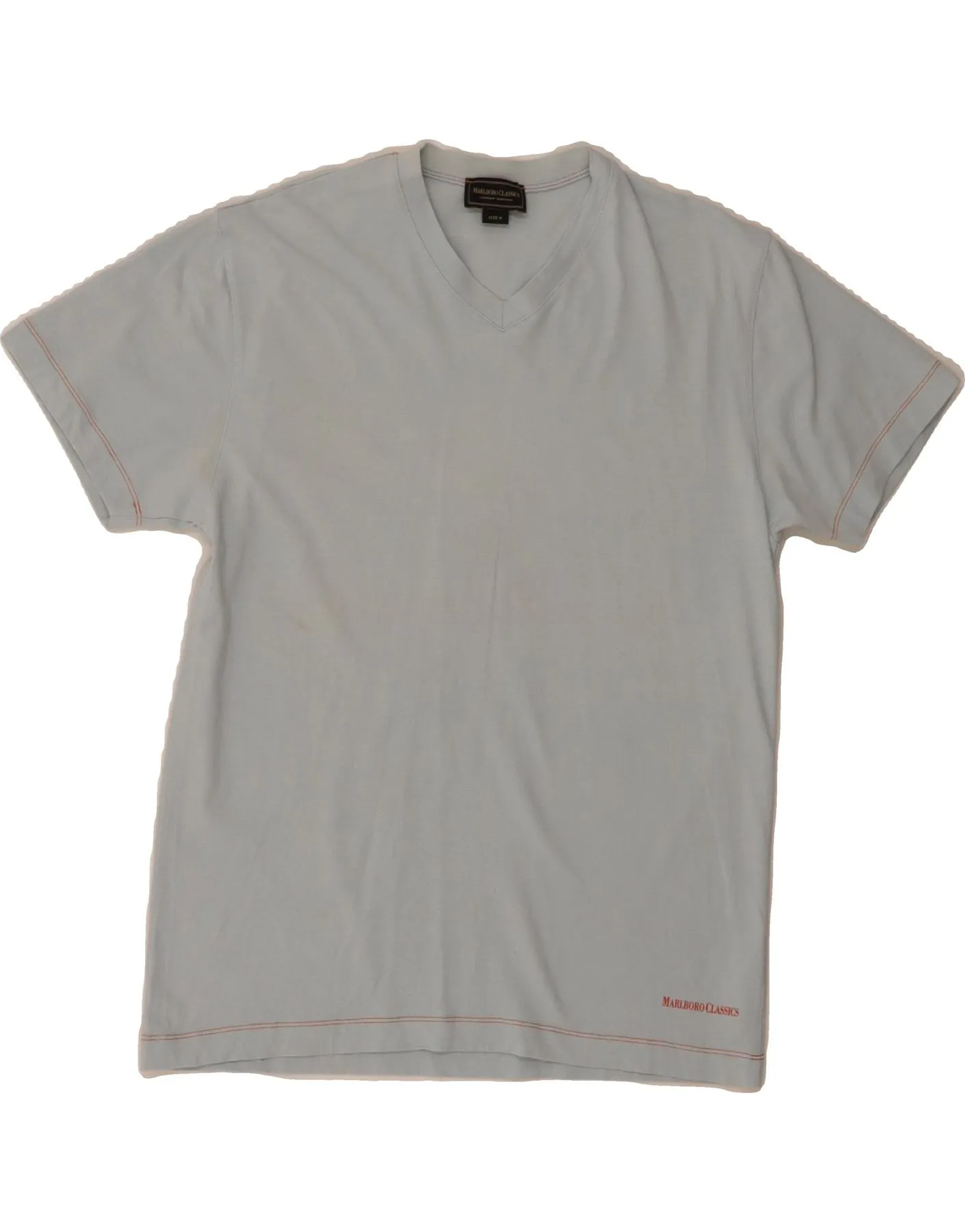 MARLBORO CLASSICS Womens T-Shirt BEST SELL UK 14 Medium Blue Cotton Comfy and Versatile