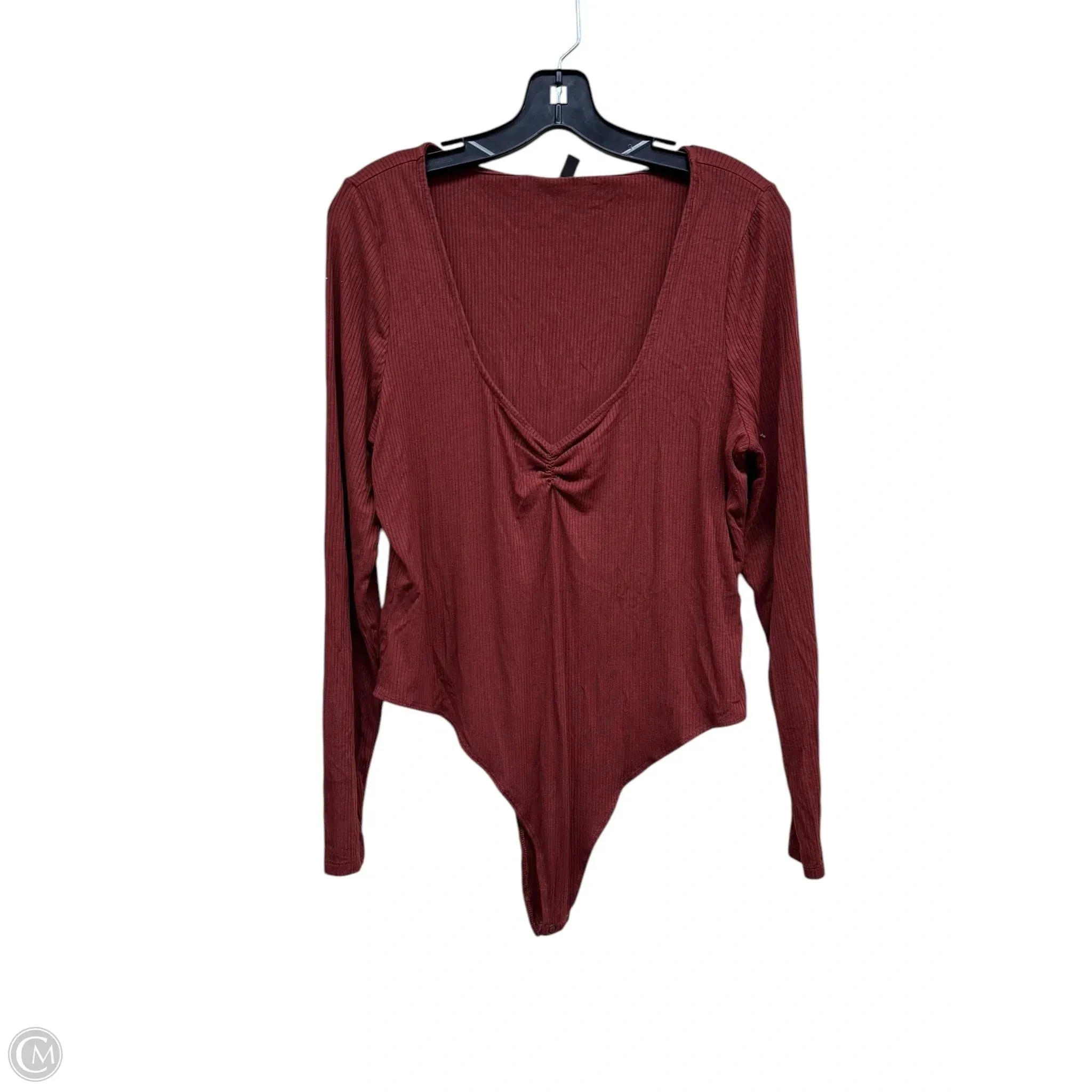 office chic bodysuit Bodysuit By Banana Republic In Orange, Size: Xl