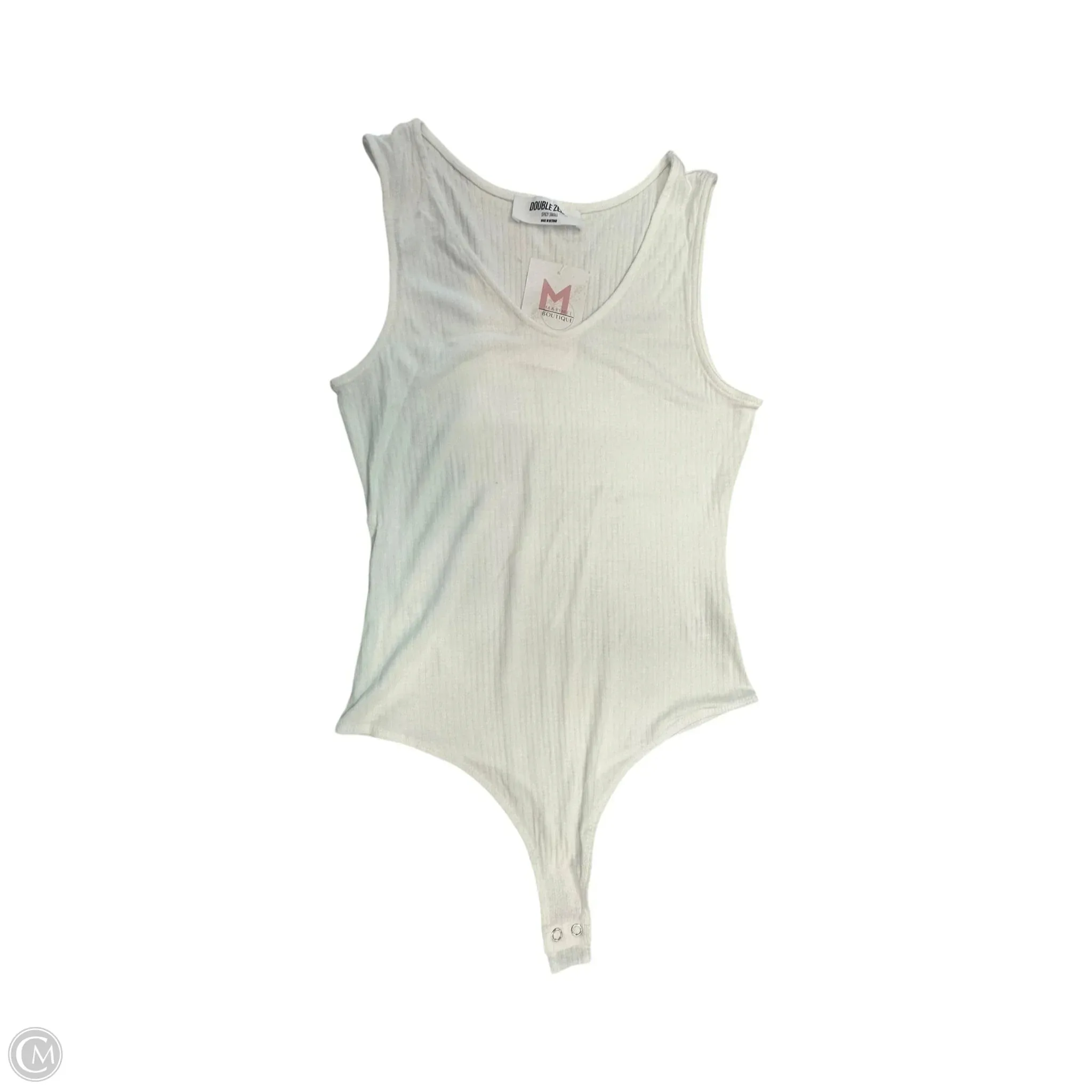 Bodysuit By Double Zero In White, Size: L one shoulder bodysuit evening bodysuit