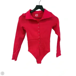 Bodysuit By Clothes Mentor In Red, Size: S runway bodysuit weekend wear bodysuit