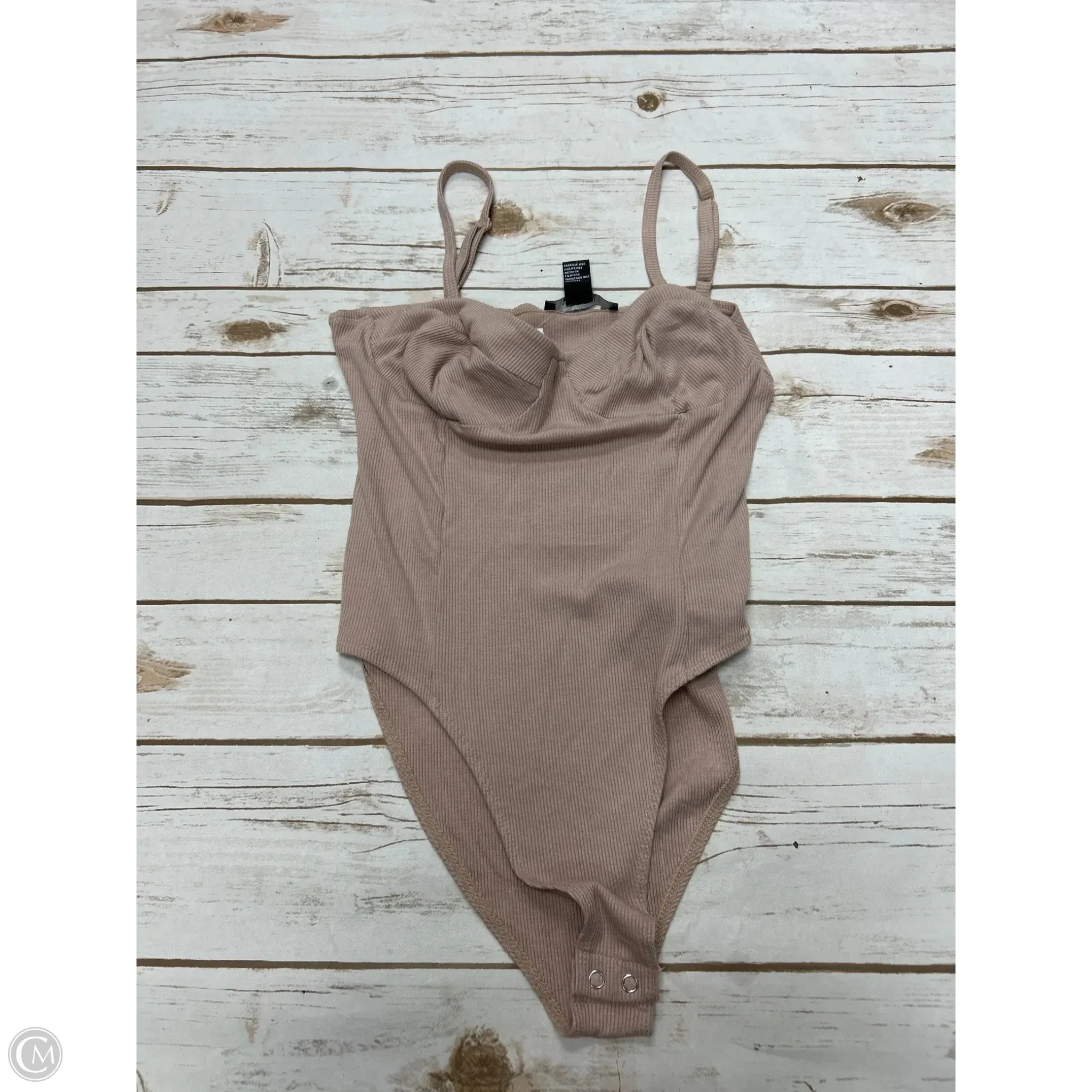 Bodysuit By Forever 21 In Tan, Size: L sport bodysuit