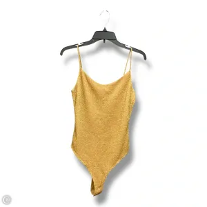pink bodysuit performance bodysuit Bodysuit By H&m In Gold, Size: S