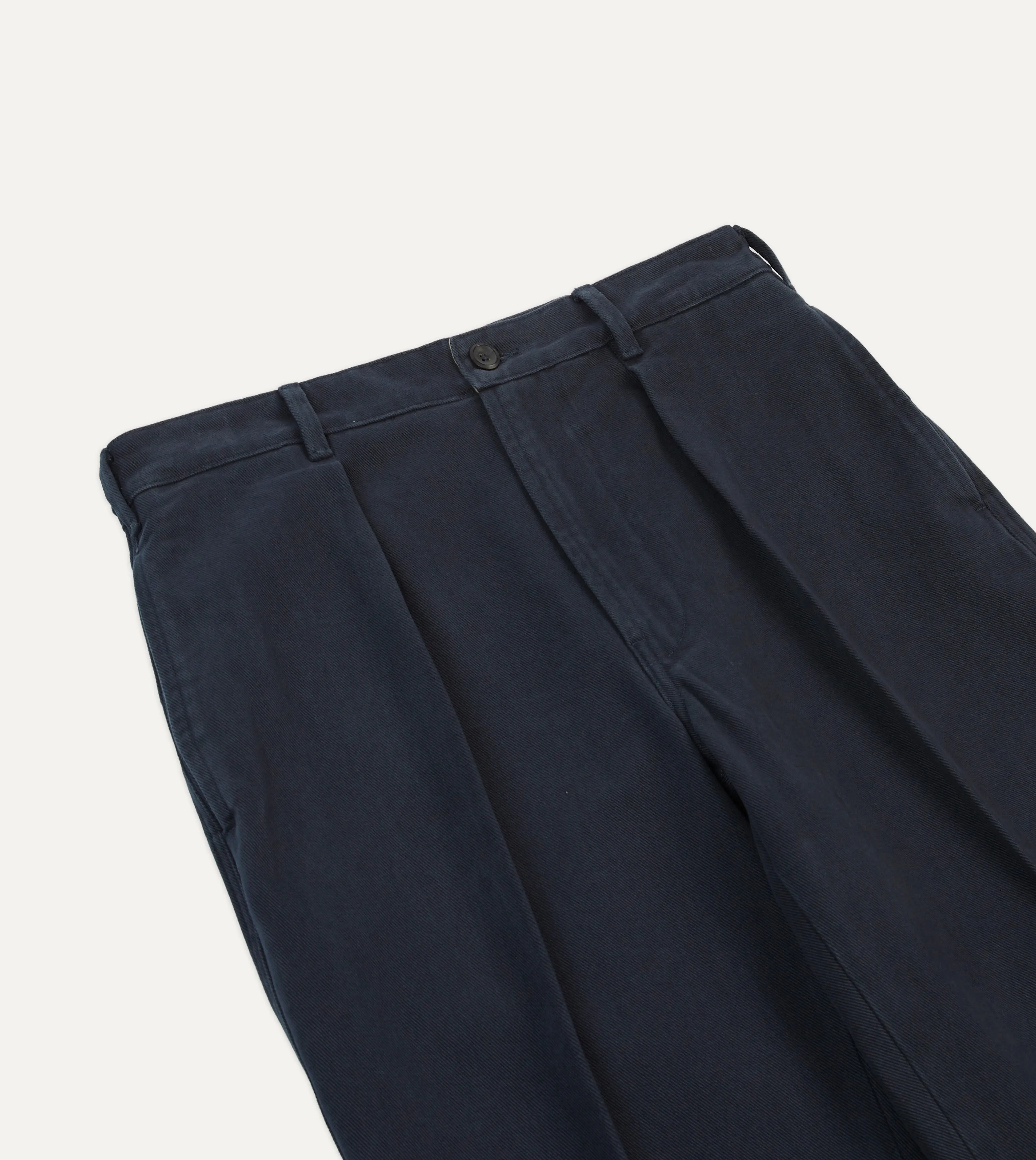 Dark Navy Heavy Cotton Twill Games Trousers Sculpted Design