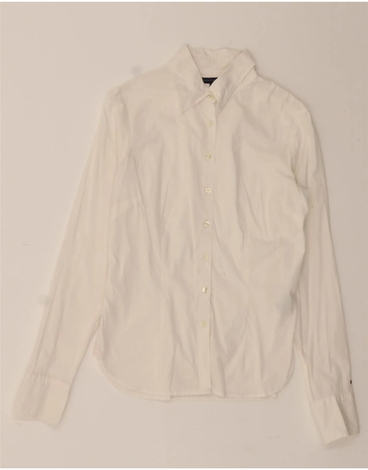 Durable Buttons TOMMY HILFIGER Womens Shirt US 4 Small White Cotton