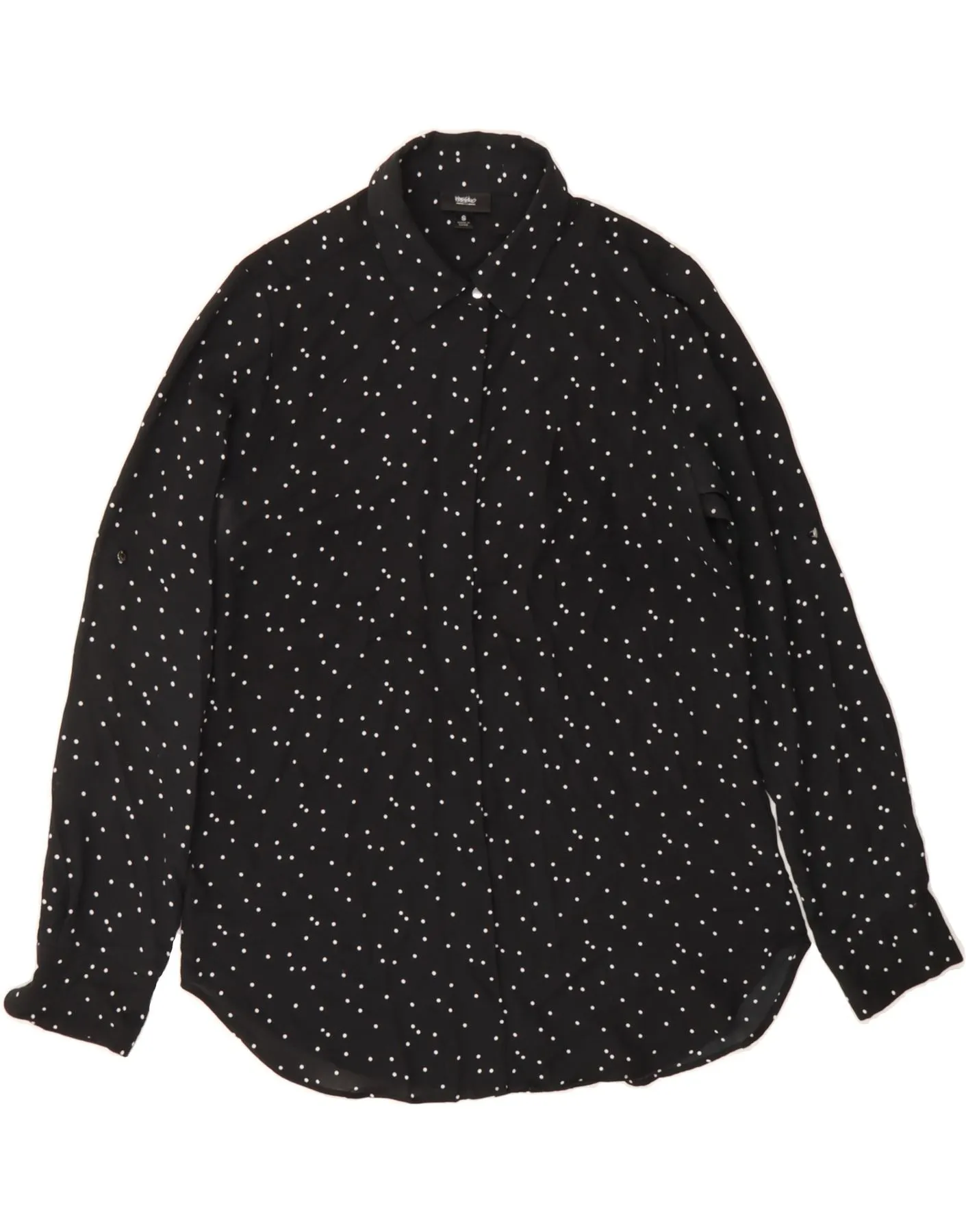 Microfiber Material MOSSIMO Womens Shirt UK 10 Small Black Polka Dot Polyester