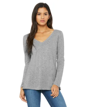 Everyday Chic Everyday Fashion Bella   Canvas 8855 Ladies' Flowy Long-Sleeve V-Neck