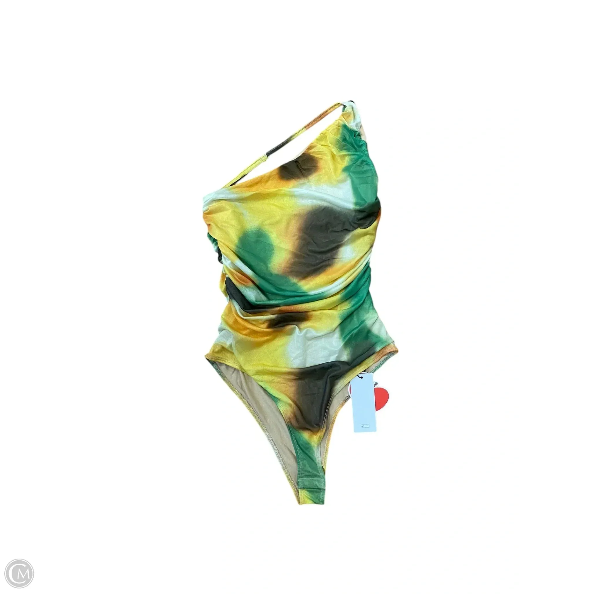 Bodysuit By Clothes Mentor In Green & Yellow, Size: S fashion bodysuit