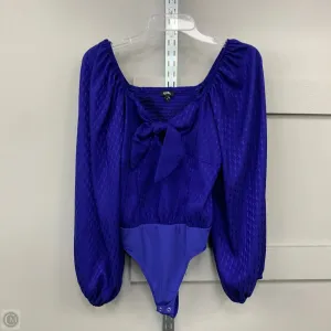 Bodysuit By Express In Blue, Size: M bodycon bodysuit