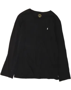 POLO RALPH LAUREN Womens BEST SELL Long Sleeve UK 20 2XL Black Cotton Casual Must-Have Urban Smart