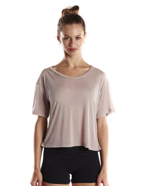 US Blanks US309 Ladies' Boxy Open Neck Top Heather Texture Finish