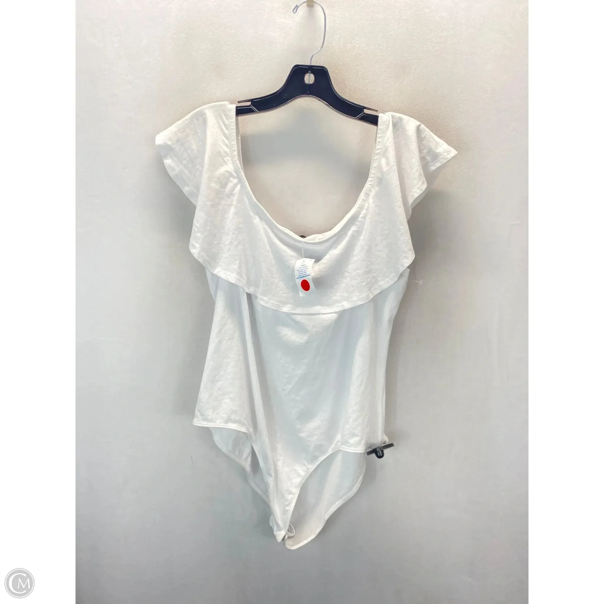 petite bodysuit Bodysuit By Ambiance Apparel In White, Size: 3x