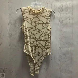 Bodysuit By Vestique In Brown & Cream, Size: L brown bodysuit modern bodysuit