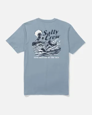 LightweightBlend Surf Camp Tee - Blue Fog