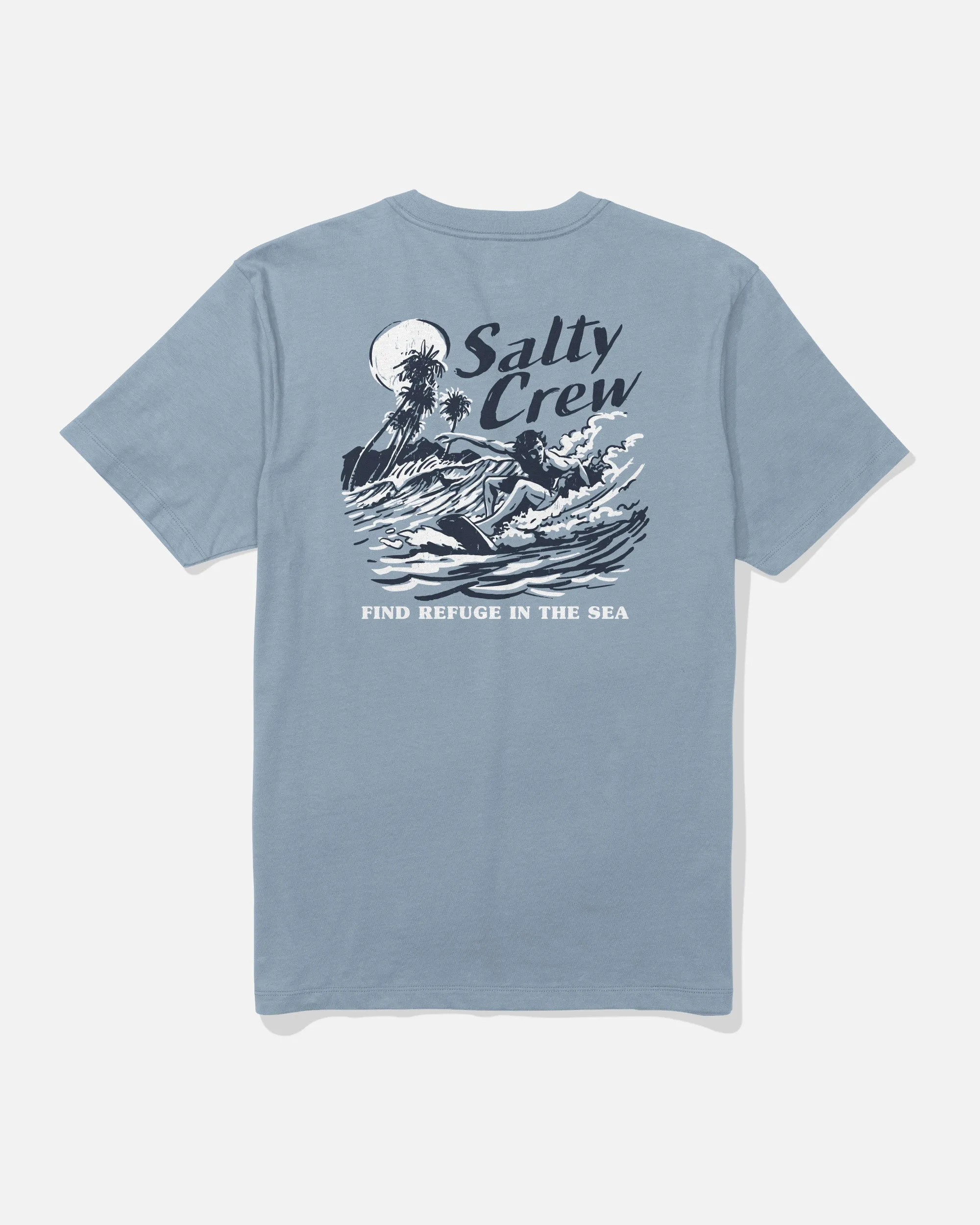LightweightBlend Surf Camp Tee - Blue Fog