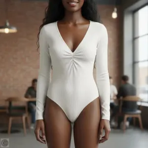 Bodysuit By Free People In Cream, Size: M short torso bodysuit professional bodysuit