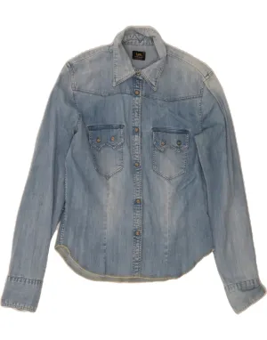 LEE Womens Denim Shirt UK 10 Small Blue Cotton Exclusive Collection