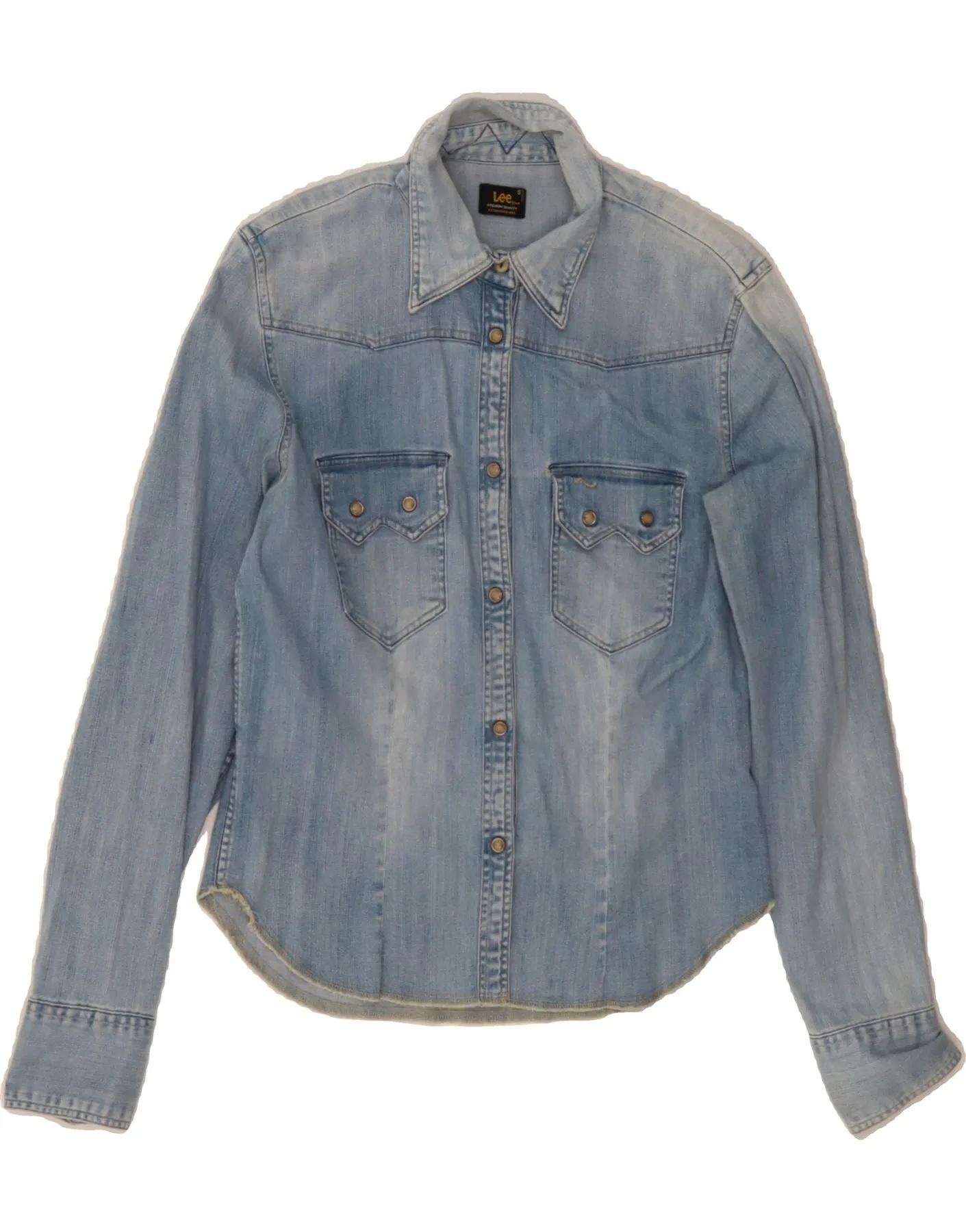 LEE Womens Denim Shirt UK 10 Small Blue Cotton Exclusive Collection