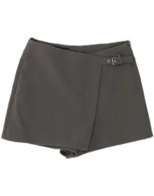 ZARA Womens High Waist Casual Shorts Medium W28  Grey Polyester Classic Look