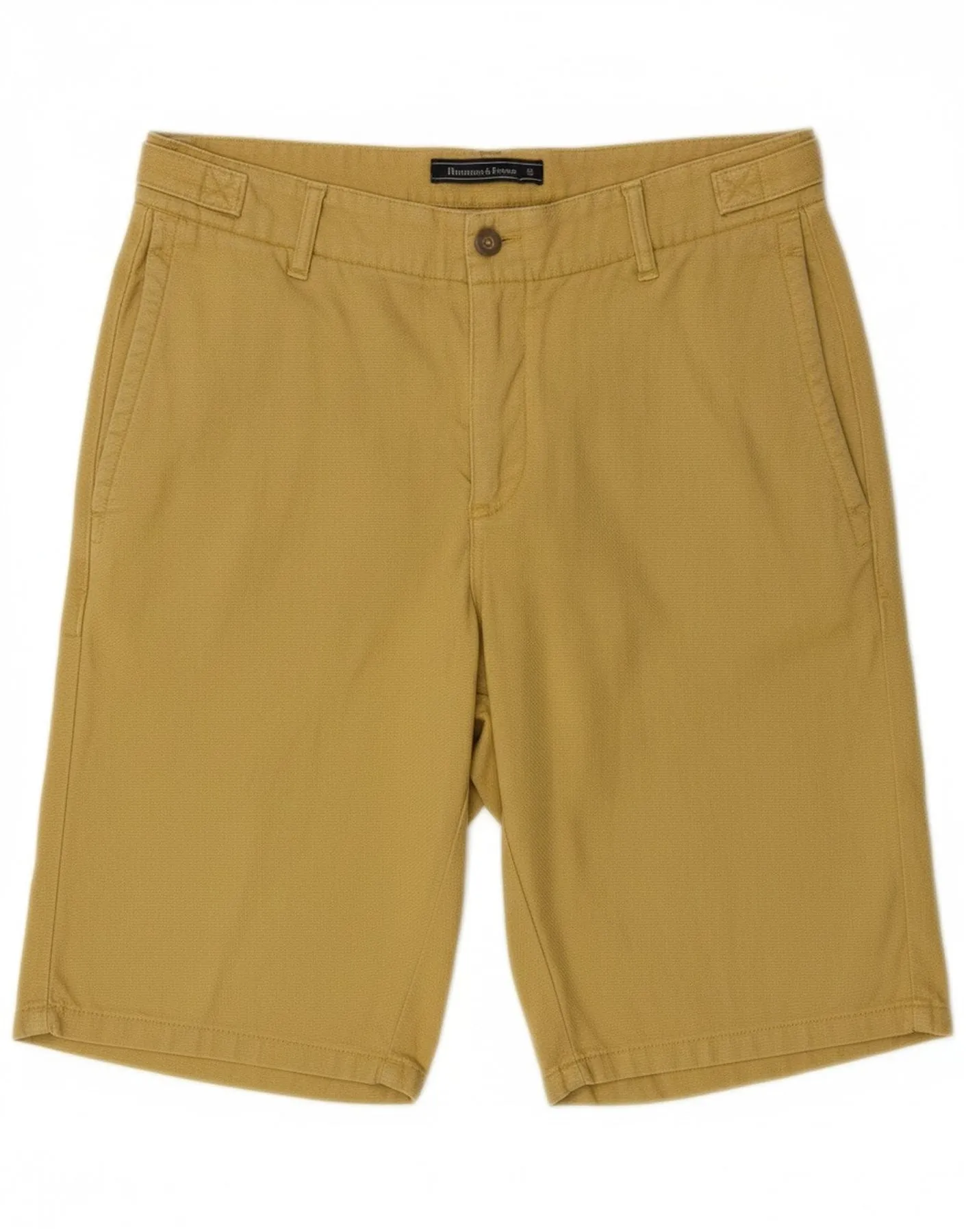 HARMONT & BLAINE Mens Chino Shorts IT 48 Medium W34 Yellow Cotton surfing attire Smooth Fabric