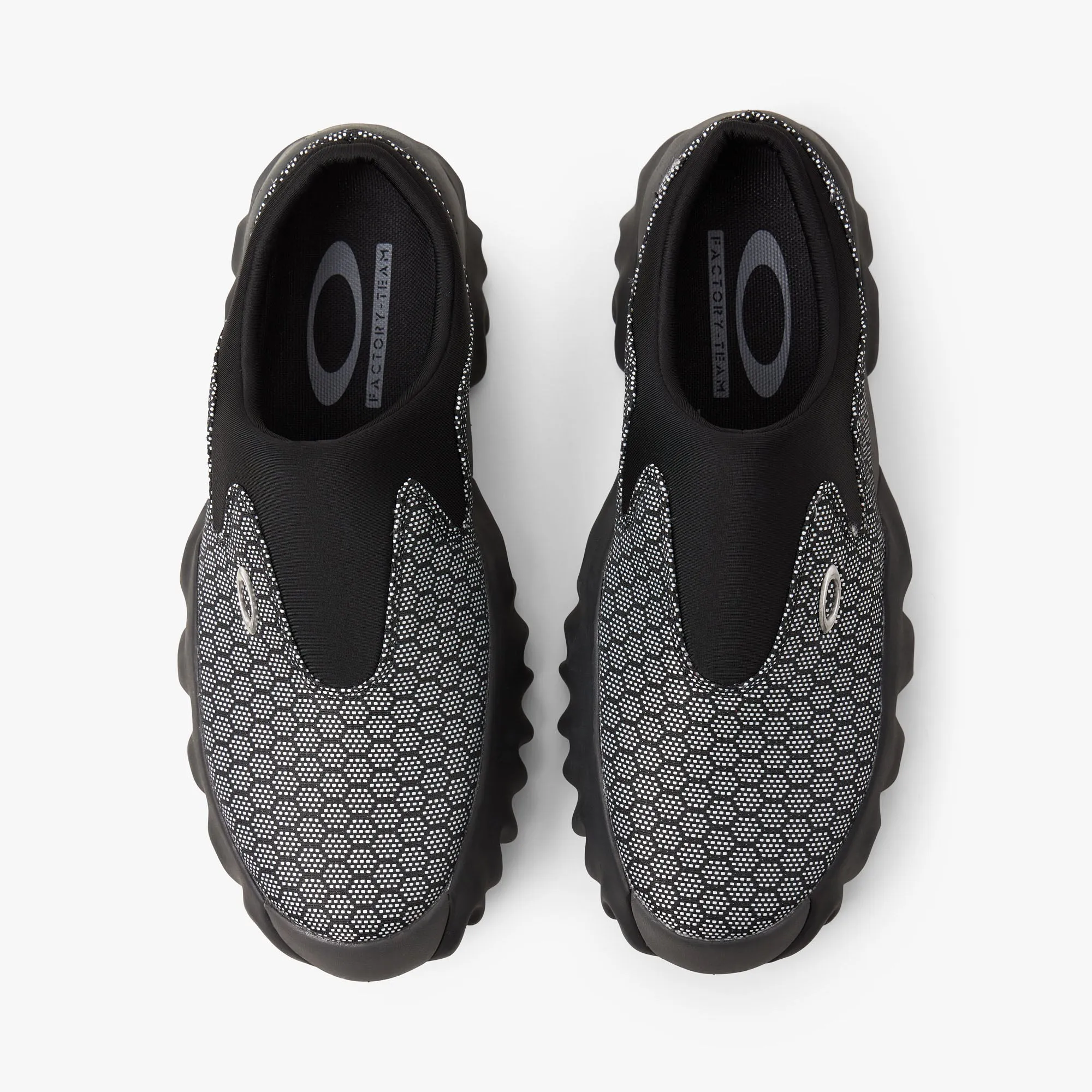Breathable mesh Supportive Cushioning Oakley Factory Team Nubuck Chop Saw Mule - Honeycomb Black