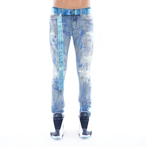 Trend Setter Home Comfort PUNK SUPER SKINNY BELTED STRETCH IN SCRATCH
