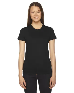 American Apparel 2102 Ladies' Fine Jersey USA Made Short-Sleeve T-Shirt Chic Fit Moisture Management