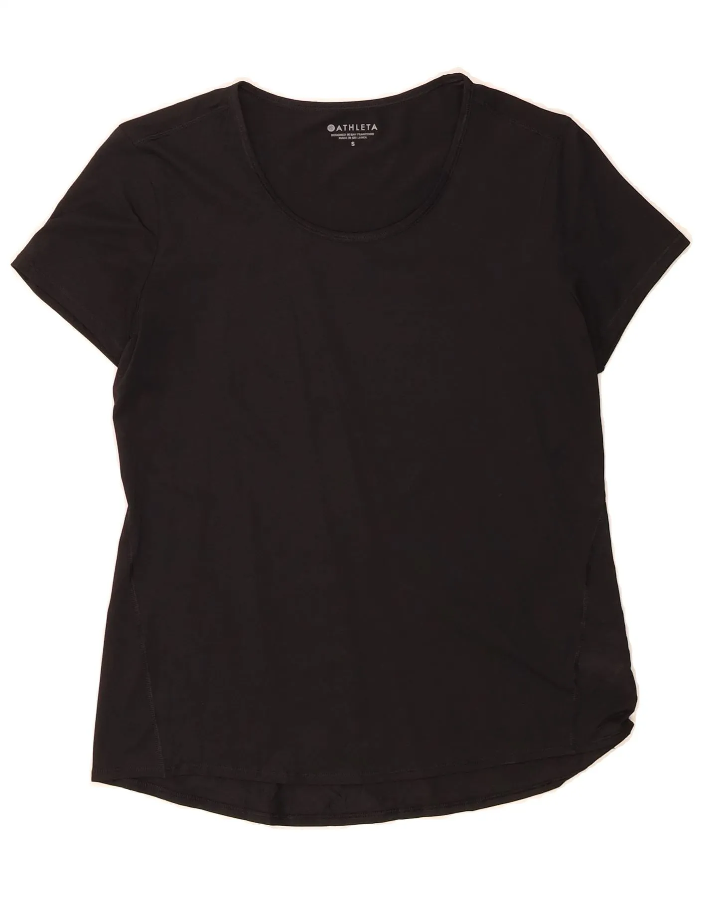 Cozy and Light ATHLETA Womens T-Shirt BEST SELL UK 10 Small Black Polyester