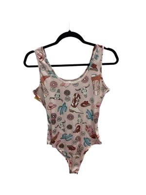 sheer bodysuit Bodysuit By Cmc In Pink, Size:S