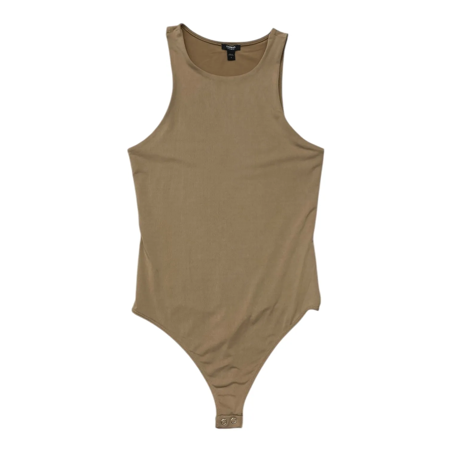 Bodysuit By Express In Tan, Size: S halter bodysuit