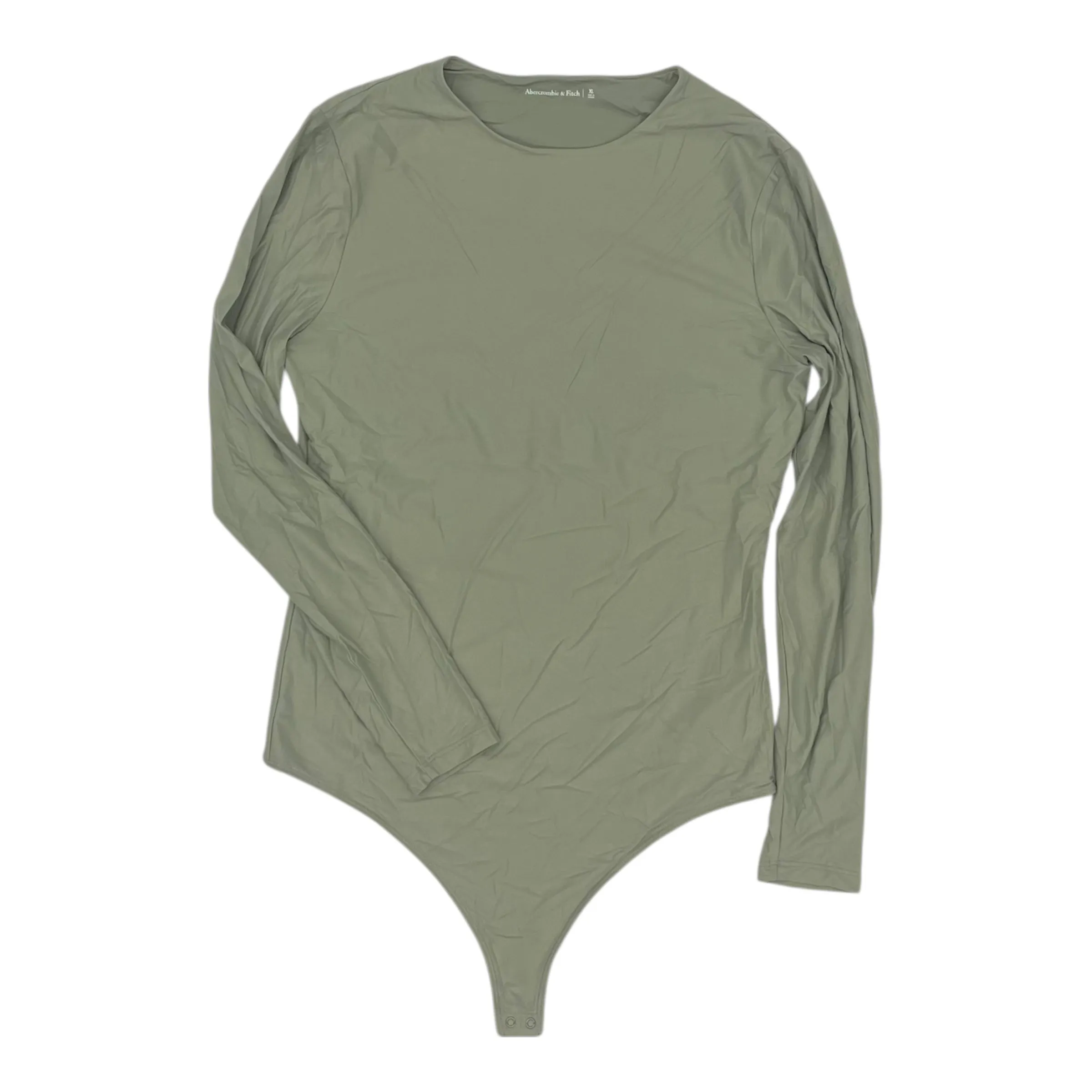 halter bodysuit stretch fabric bodysuit Bodysuit By Abercrombie And Fitch In Green, Size:Xl